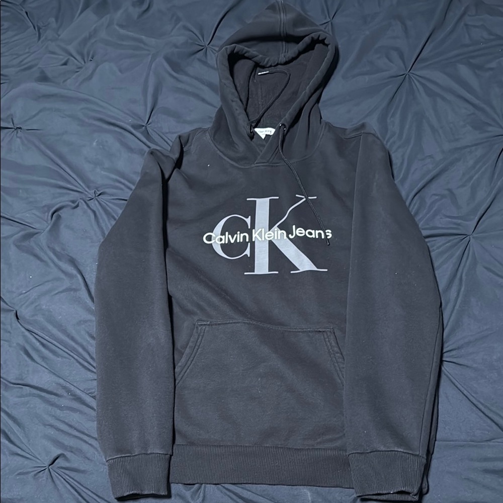 Calvin Klein Black Sweatshirt Iconic Logo Hoodie